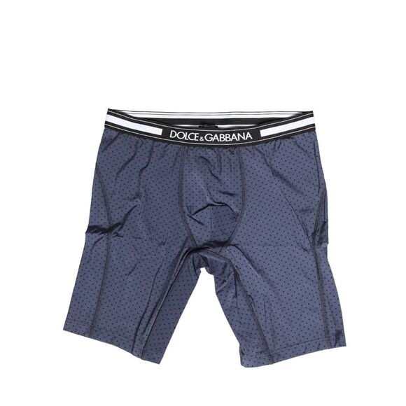 Dolce & Gabbana Dark Blue Polka Dots Men Bike Shorts Men's Underwear